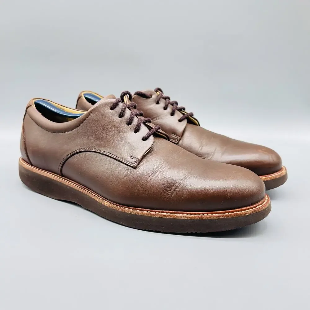 Samuel Hubbard Shoes Mens 11.5 Brown Leather Oxford Comfort Casual Vibram Sole